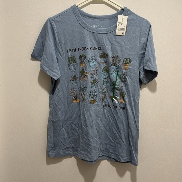 Zoe + Liv “Enough Plants” Short Sleeve
Graphic T-Shirt Medium Women’s 🌟 - Picture 4 of 7